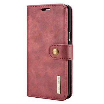 Funda de Cuero Dg.Ming 2-en-1 para Samsung Galaxy S8+ - Estilo Cartera - Rojo