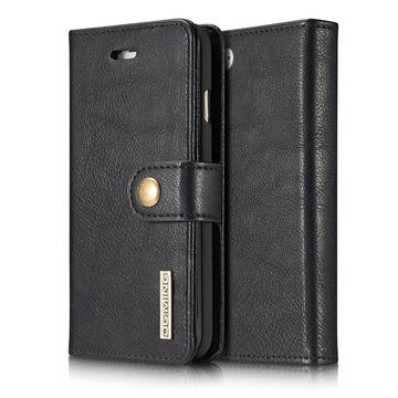DG.Ming 2-en-1 Funda estilo cartera para iPhone 7/8/SE (2020)/SE (2022) - Negro