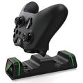 DOBE TYX-19058 para Xbox One/X/Slim Dual Wireless Controller Charger Dock Charging Stand con 2*1200mAh Battery Packs