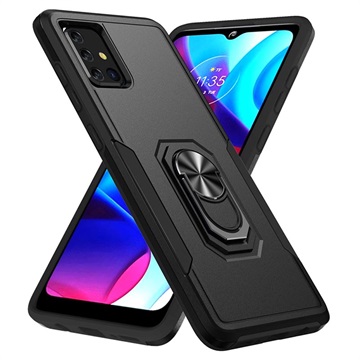 Samsung Galaxy A70 Hybrid Case with Ring Holder - Black