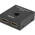 Deltaco Conmutador HDMI bidireccional de 2 puertos - Negro