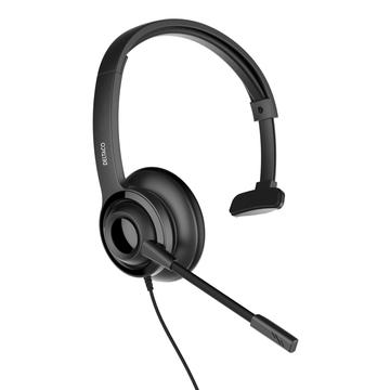 Deltaco Auriculares USB mono con cancelación de ruido - Negro