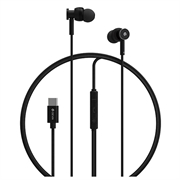 Auriculares Devia M1 Metal con cable USB-C - Negro