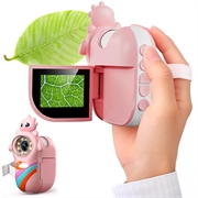 Microscopio de mano para niños Dinosaurio - Rosa