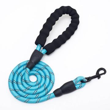Correa para perro con suave asa acolchada de EVA e hilos reflectantes - 1.5m - Azul bebé