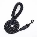 Correa para perros con suave asa acolchada de EVA e hilos reflectantes - 1.5m - Negro
