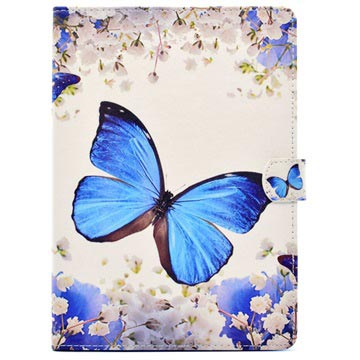 Wonder Series Funda Folio para iPad 9.7 2017/2018 - Mariposa Azul