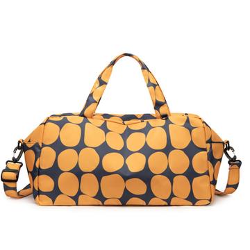 Bolsa de viaje impermeable con separación de ropa seca y húmeda - Naranja / Negro