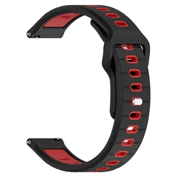 Correa Deportiva de Silicona para Garmin Vivoactive 6 - Negro / Rojo