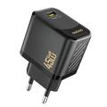 Cargador de pared Dudao A28 45W GaN USB-C - Negro