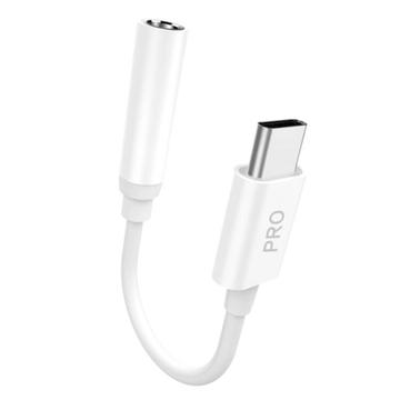 Dudao L16CPro Adaptador de audio de USB-C a 3.5mm - Blanco