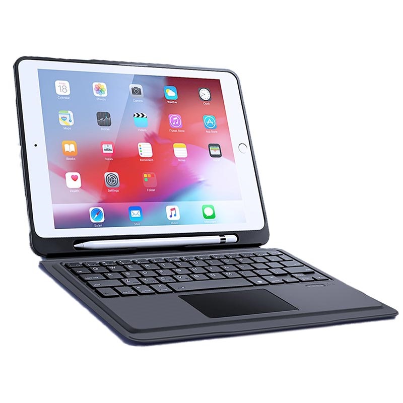 TEEPAO Funda con Teclado para iPad de 9.7 360 Rotate 7 Color Backlit Inalámbrico/BT Funda con Teclado Compatible con 2017/2018 Nuevo iPad y iPad Pro 9.7 y iPad Air 2 y 1