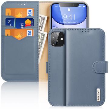 Dux Ducis Hivo para iPhone 11 Funda de Piel Billetera - Azul Bebé