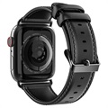 Dux Ducis Apple Watch Series 5/4/3/2/1 Leather Strap - 38mm, 40mm - Black