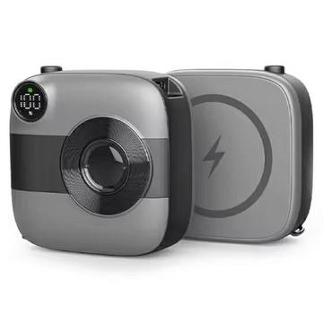 E49B Minibatería inalámbrica magnética de 10000mAh estilo cámara - 20W - Negro / Gris