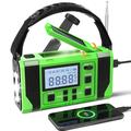 EGR-168-WB Radio de emergencia solar de manivela con batería de 10000mAh - Verde