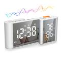 EN8837-A Radio Despertador con Doble Pantalla LED y Temperatura y Humedad - Blanco