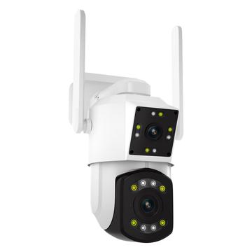 ESCAM PT210 Cámara PTZ de doble lente con audio bidireccional y visión nocturna en color - 3MP, WiFi