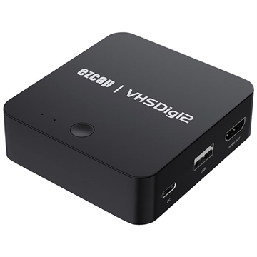 EZCAP 181P Transcripción en un clic de cinta VHS a MP4 Conversor de grabación de vídeo AV CVBS Grabadora con puerto de vídeo HD