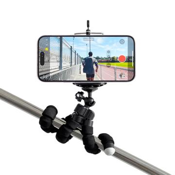 Trípode elástico para teléfono y cámara selfie - Negro
