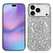 Funda iPhone 17 Pro con purpurina galvanoplastia - Compatible con MagSafe - Plata