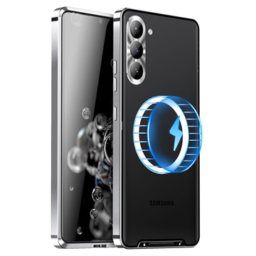 Carcasa Híbrida Magnética Electrochapada para Samsung Galaxy S23+ 5G - Plateado