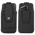 Elegante funda universal con clip para cinturón de 6.7" - ranuras para tarjetas, mosquetón