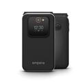 Emporia Joy-LTE Flip Phone para personas mayores - Negro