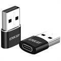 Adaptador USB-A / USB-C Enkay ENK-AT105 - Negro