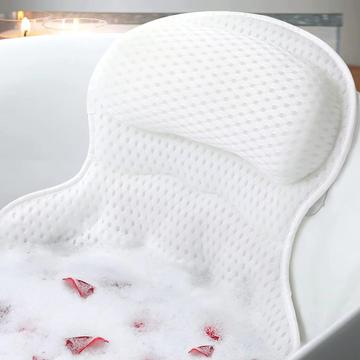 Almohada ergonómica para bañera 4D - Blanca