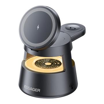 Essager Soporte de carga inalámbrico magnético 4 en 1 - 15W - Negro