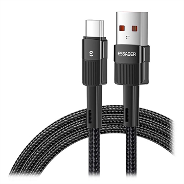 TOPK AC27 USB-C Data & Charging Cable with LCD Display - 1m - Black