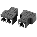Adaptador Divisor Ethernet RJ45 1x2  - Negro
