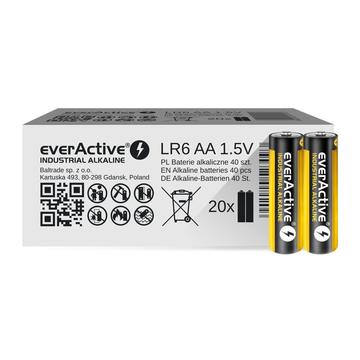 Pilas alcalinas industriales EverActive AA / LR6 - 40 uds.
