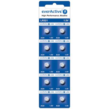 Pilas alcalinas de botón EverActive AG0 LR521/LR63 - 10 uds.