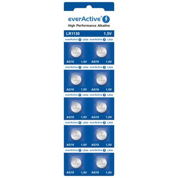 Pilas alcalinas de botón EverActive AG10 LR1130/LR54 - 10 uds.