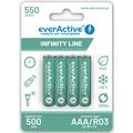 EverActive Infinity Line EVHRL03-550 Pilas recargables AAA 550mAh - 4 uds.