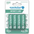 EverActive Infinity Line EVHRL6-1100 Pilas recargables AA 1100mAh - 4 uds.