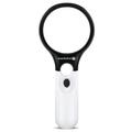 Lupa EverActive MG-01 3x/45x con retroiluminación LED - Blanca / Negra