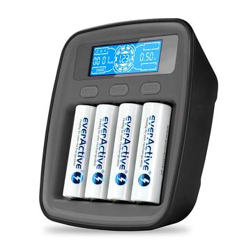 Cargador de pilas profesional EverActive NC-1000M v2 Ni-MH/Ni-Cd - 4x AAA/AA