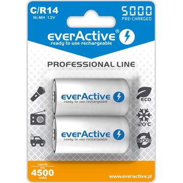 EverActive Professional Line EVHRL14-5000 Baterías Recargables C 5000mAh - 2 Pcs.