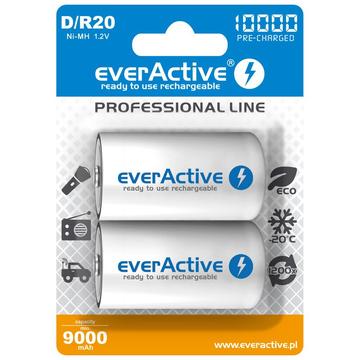 EverActive Professional Line EVHRL20-10000 Baterías Recargables D 10000mAh - 2 uds.