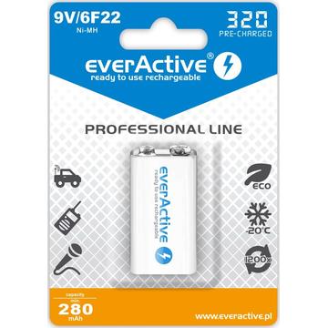 EverActive Professional Line EVHRL22-320 Batería Recargable 9V 320mAh