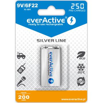 EverActive Silver Line EVHRL22-250 Batería Recargable 9V 250mAh