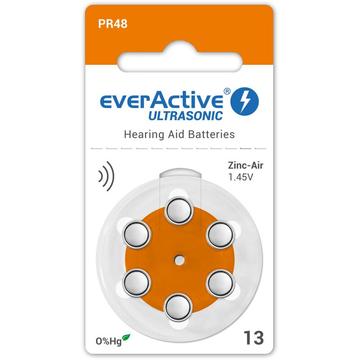 EverActive Ultrasonic 13/PR48 Pilas para audífonos - 6 uds.