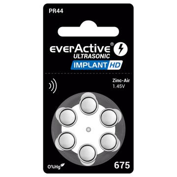 Pilas para audífonos EverActive Ultrasonic Implant HD 675/PR44 - 6 uds.