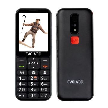 Teléfono Evolveo EasyPhone LT 4G Senior con localización GPS SOS y soporte de carga - Negro