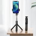 Palo y trípode Bluetooth extensible para selfies con disparador remoto - Negro