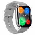 F12 Reloj inteligente con pantalla curva de 2,02 pulgadas y codificador Pulsera inteligente con llamadas Bluetooth y monitorización de la salud