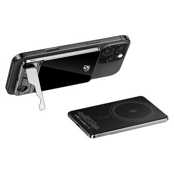 F15 Power Bank inalámbrico magnético ultrafino de 10000mAh con soporte - 15W - Gris